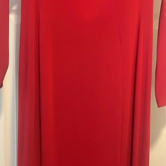Badgley Mischka VINTAGE RED jersey gown size 8 - Picture 8 of 15
